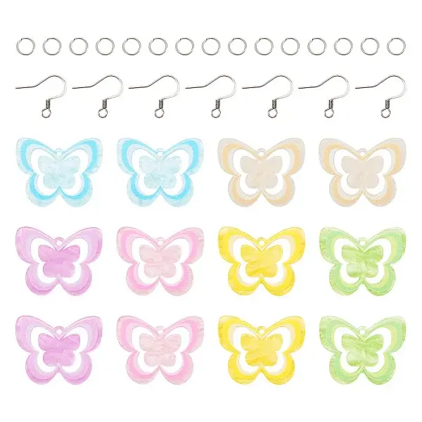DIY Butterfly Acrylic Dangle Earring Making Kit