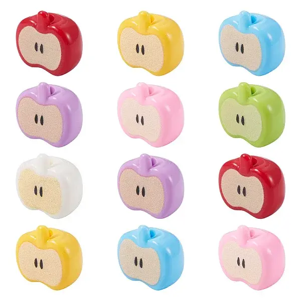 12Pcs Opaque Acrylic Beads