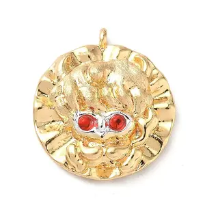 Brass Micro Pave Cubic Zirconia Enamel Pendants