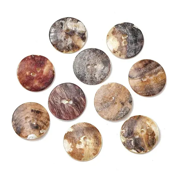2-Hole Natural Akoya Shell Buttons