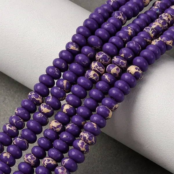Dyed Synthetic Imperial Jasper Beads Strands