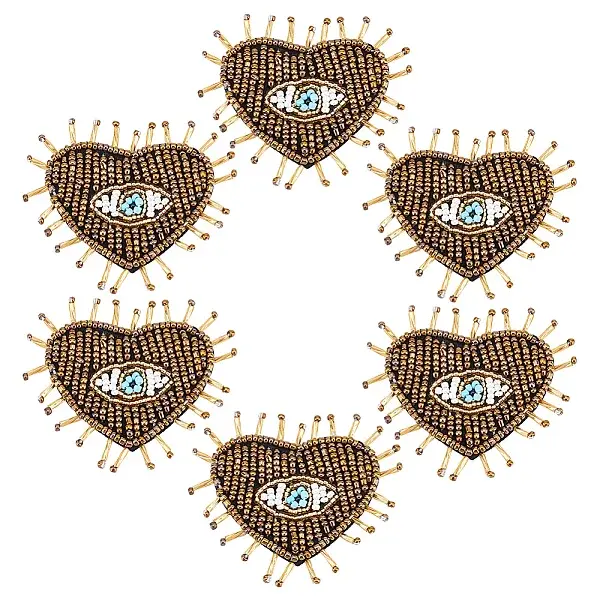 Heart with Evil Eye Cloth Patches
