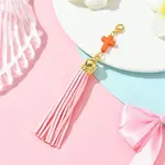 Cross Acrylic & Faux Suede Tassel Pendant Decorations