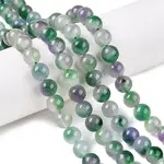Dyed Natural White Jade Beads Strands