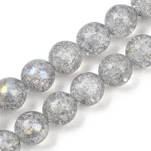 Crackle Czech Pressed Glass Beads