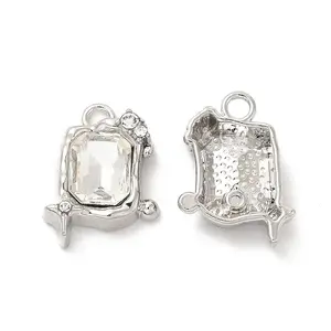 Glass Rectangle with Star Pendants
