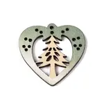 Printed Poplar Wood Pendants