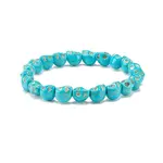 Synthetic Turquoise(Dyed) Skull Stretch Bracelet