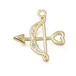 Brass Micro Pave Clear Cubic Zirconia Pendants
