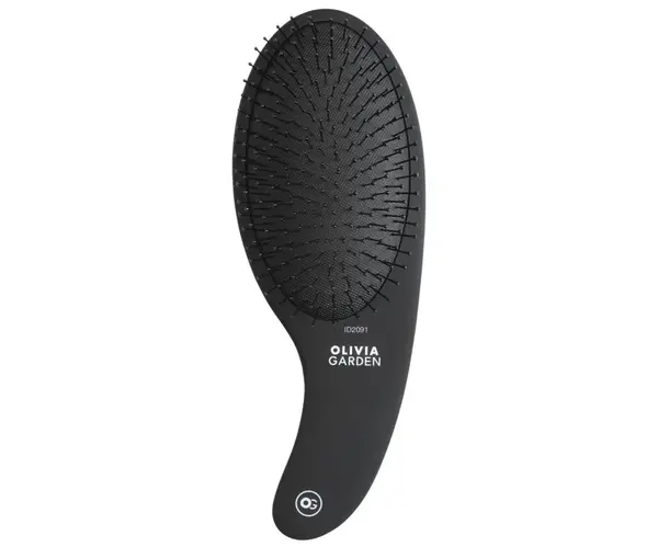 Kartáč na rozčesávání vlasů s nylonovými štětinami Olivia Garden Curve - černý (ID2091) + dárek zdarma