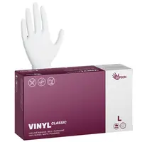 Vinylové pudrované rukavice Espeon Vinyl Classic - 100 ks, bílé, velikost L (100002)