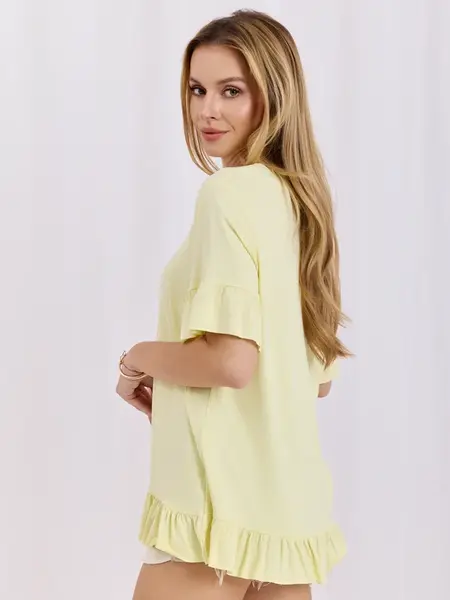 Žltá oversize blúzka