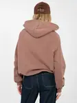 Dámská hnědá mikina s kapucí