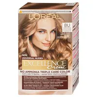Permanentní barva Loréal Excellence Universal Nudes 8U světlá blond - L’Oréal Paris + dárek zdarma