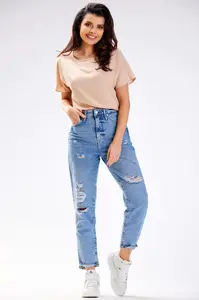 Awama Woman's Blouse A588 Beige
