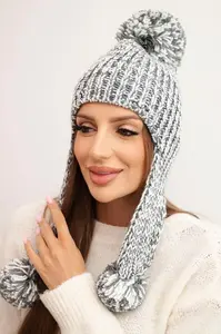 Kesi Dámská čepice s ušima Emma K343 grafitová