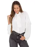 Elegantní bílá halenka s vázáním