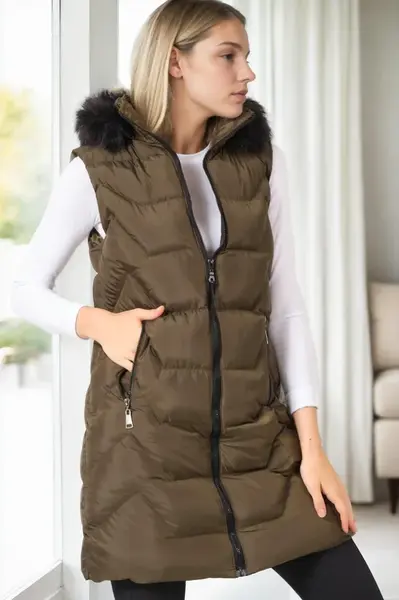 Dámská vesta Dewberry khaki