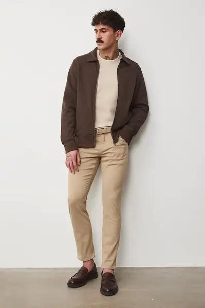 Medicine slim fit kalhoty pánské bavlněné s elastanem