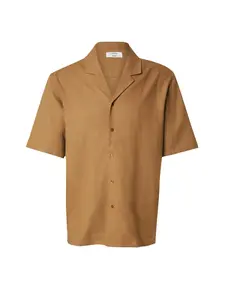DAN FOX APPAREL Košeľa 'Ryan'  karamelová