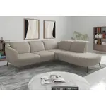 Sit & More ROHOVÁ SEDAČKA, textil, šedohnědá
