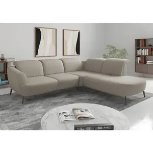 Sit & More ROHOVÁ SEDAČKA, textil, šedohnědá