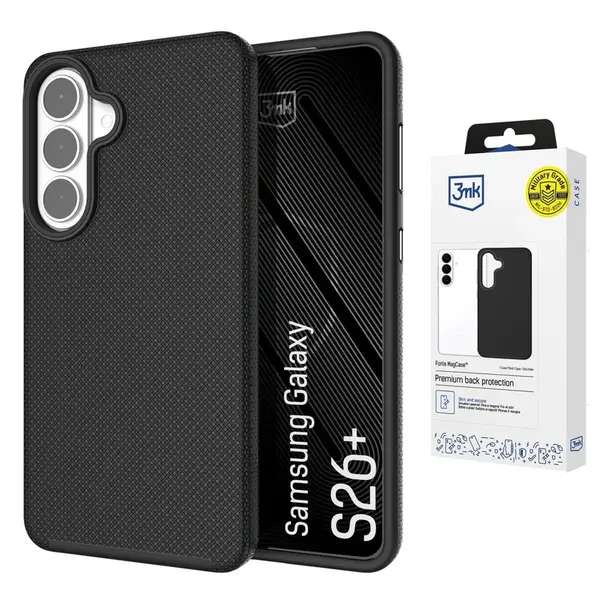 Zadní 3mk ochranný kryt Fortis MagCase pro Apple iPhone 16, černá