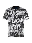 KARL LAGERFELD JEANS Tričko  čierna / biela
