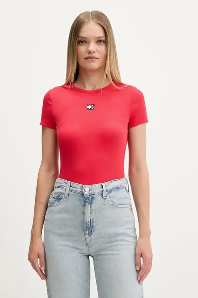 Tommy Jeans tričko dámske bavlnené s elastanom