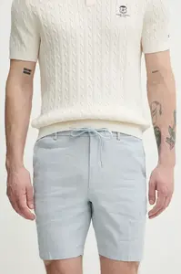 BOSS šortky pánske s ľanom Kane1