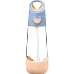 b.box Bottle with Straw láhev s brčkem Peach 1 ks