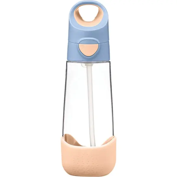 b.box Bottle with Straw láhev s brčkem Peach 1 ks