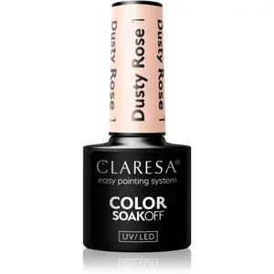 Claresa SoakOff UV/LED Color Dusty Rose gelový lak na nehty odstín 1 5 g