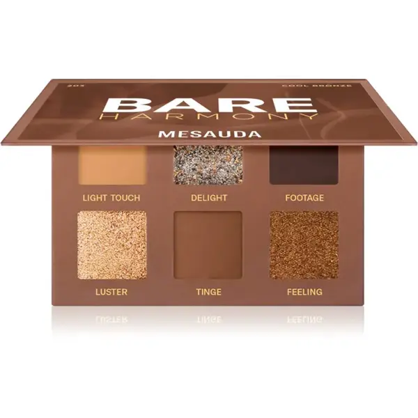 Mesauda Bare Harmony paleta očních stínů odstín 203 Cool Bronze 6x1 g