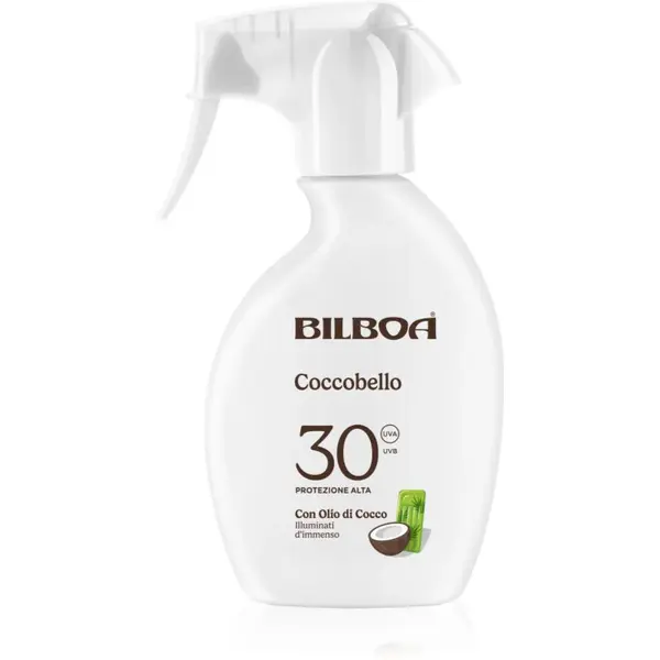 Bilboa Coccobello Trigger opalovací sprej s kokosovým olejem SPF 30 250 ml