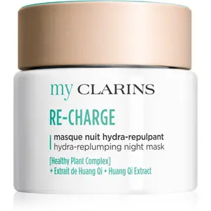 Clarins My Clarins Re-Charge Hydra-Replumping Night Mask energizující pleťová maska pro zářivý vzhled pleti 50 ml