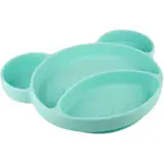 Canpol babies Suction plate Bear dělený talíř s přísavkou Turquoise 500 ml