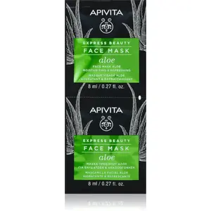 Apivita Express Beauty Moisturizing Face mask Aloe osvěžující hydratační maska na obličej 2x8 ml