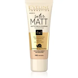 Eveline Cosmetics Satin Matt matující make-up se šnečím extraktem odstín 103 Natural 30 ml