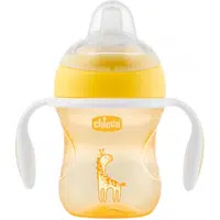 Chicco Transition Cup Yellow hrnek s držadly 4 m+ 200 ml