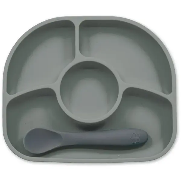 BBLÜV Yümi dělený talíř Grey 1 ks