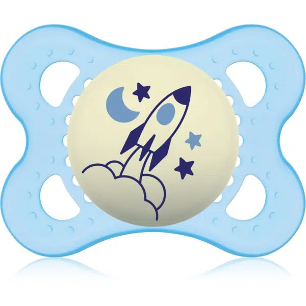 MAM Night 0+ months dudlík na noc Blue 1 ks