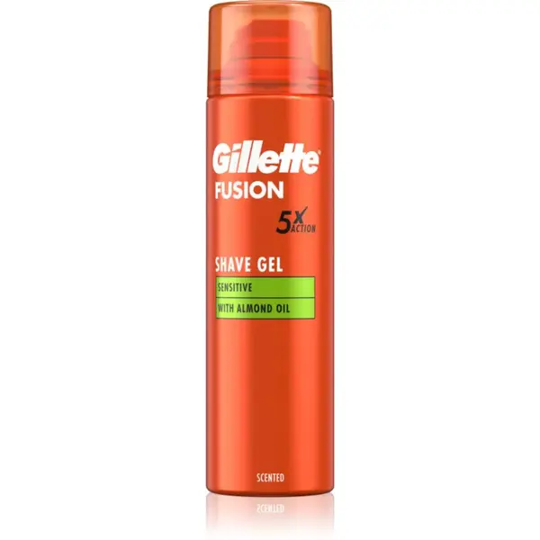 Gillette Fusion5 Sensitive gel na holení pro citlivou pleť 200 ml