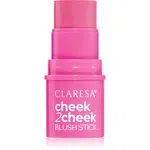 Claresa Cheek 2 Cheek krémová tvářenka v tyčince odstín 01 Candy Pink 6 g
