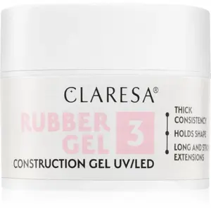 Claresa Rubber Gel Construction Gel UV/LED gelový lak pro prodloužení nehtů odstín 03 45 g