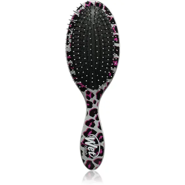 Wet Brush Original Detangler Safari kartáč na vlasy pro krásné vlasy a pokožku Pink Leopard 1 ks