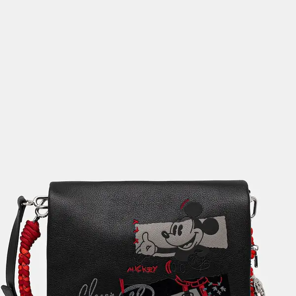 Kabelka Desigual MICKEY ROCK DORTMUND čierna farba, 25WAXP19