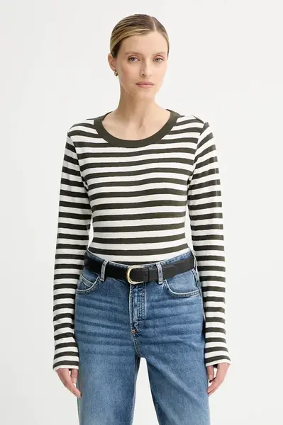 Bavlnené tričko s dlhým rukávom Marc O'Polo