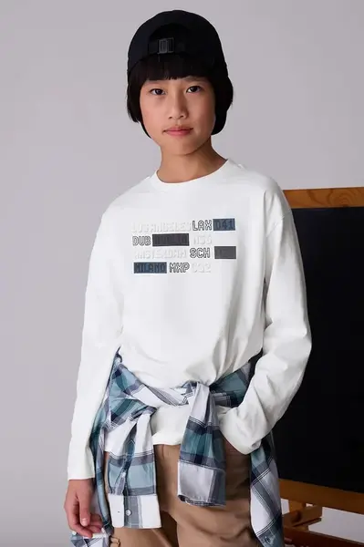 Bavlnené tričko s dlhým rukávom Mayoral