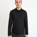 Čierna pánska košeľa Celio Masantalrg